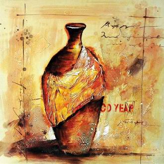 Textured Utensils oil painting